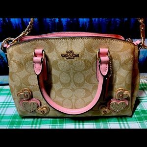 Authentic Coach Bag with Hearts